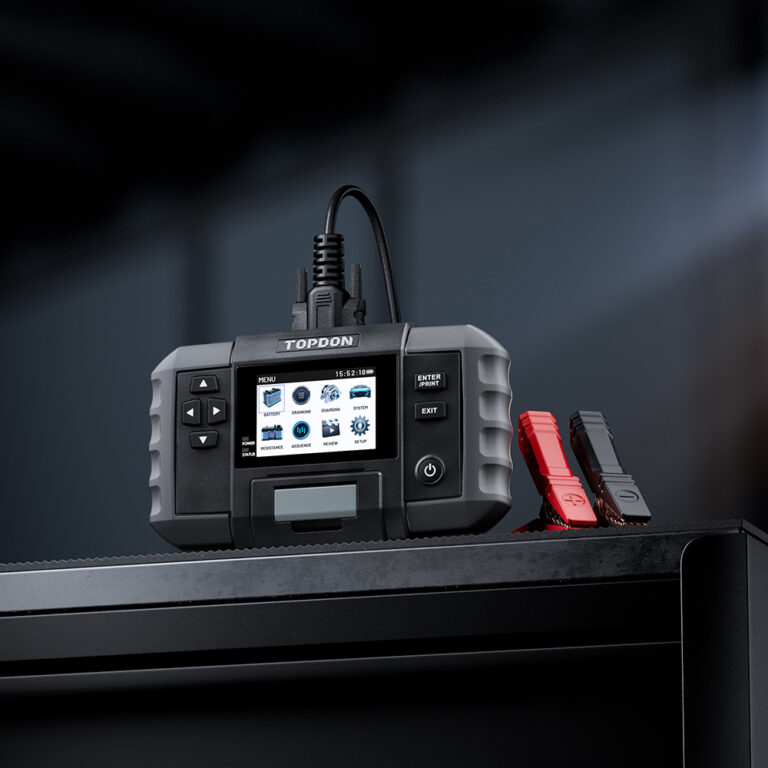 TOPDON US New BT600 Plus Professional-Grade Battery Tester Offers Built-In Battery for Hours of Mobile, Standalone Operation 