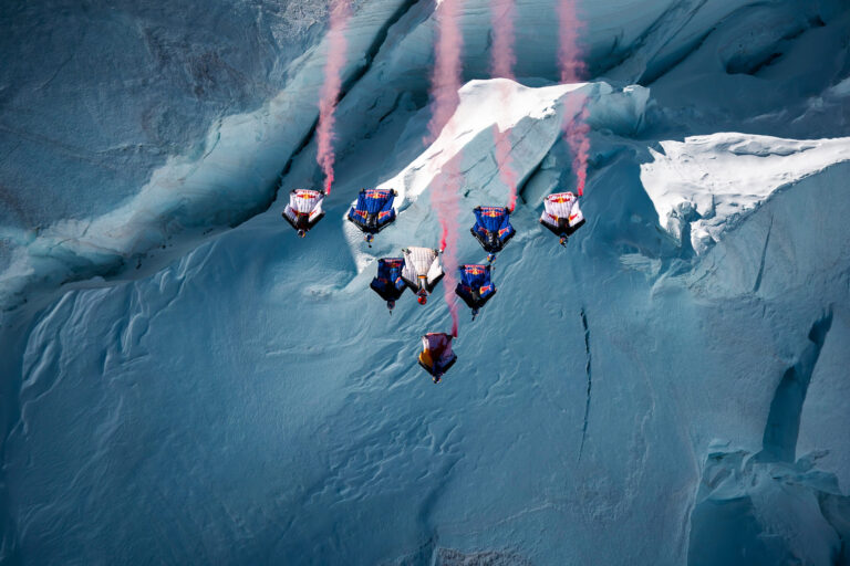 Mont Blanc Seen from Within: Eight Elite Wingsuit Athletes Complete a World-First Formation Flight 
